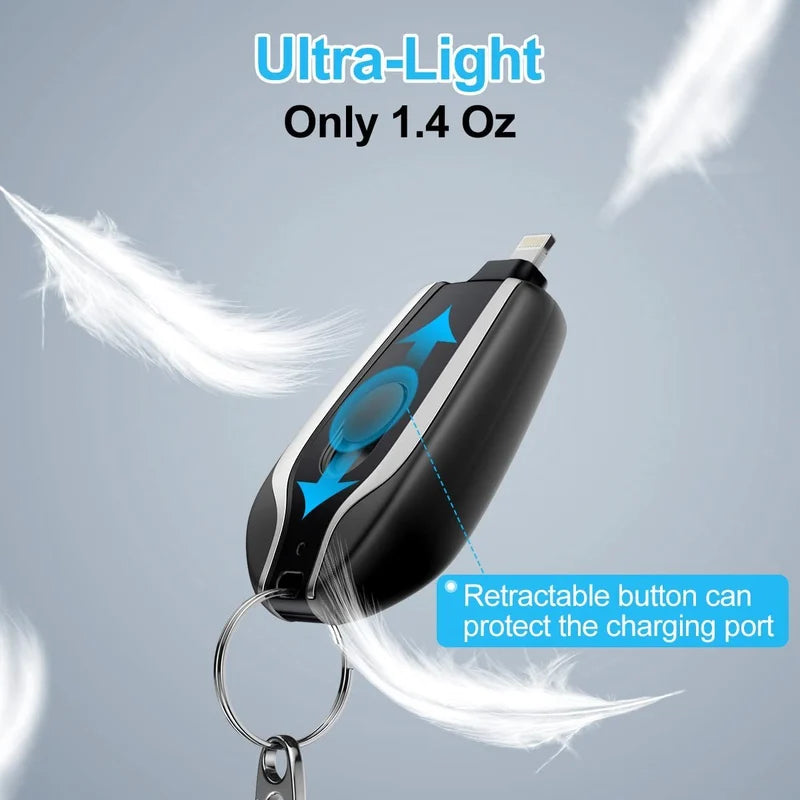 EMERGENCY PORTABLE KEY CHAIN CHARGER