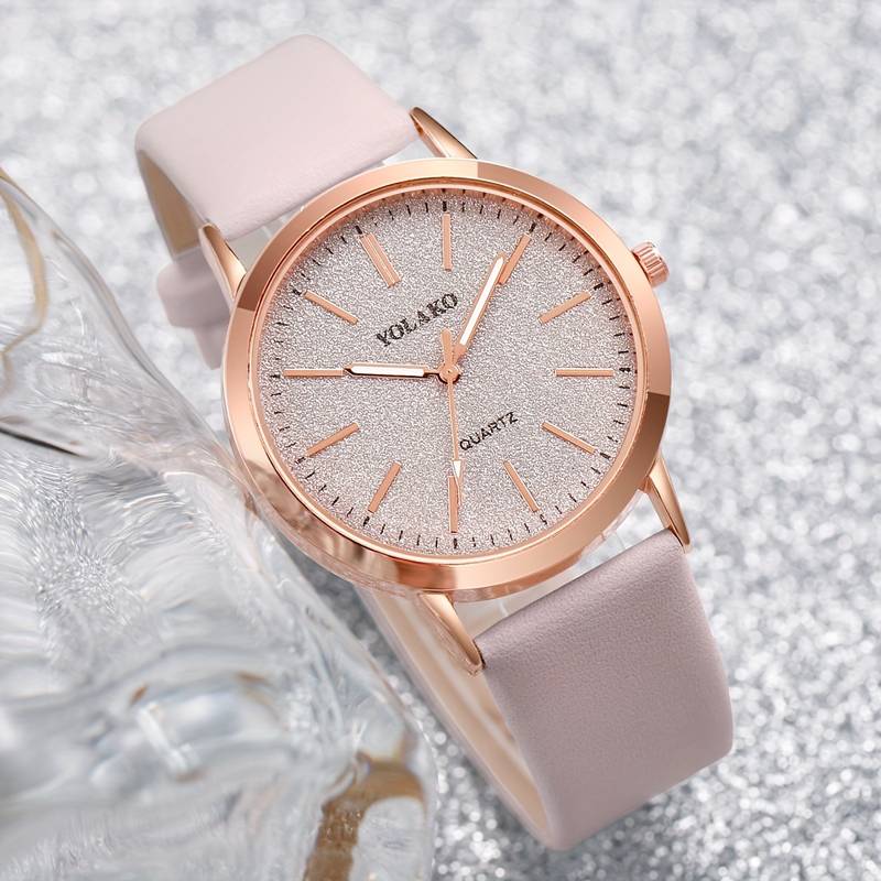 6PCS/SET WOMEN’S WATCH CASUAL SHINY QUARTZ WATCH ANALOG PU LEATHER WRIST WATCH & HEART JEWELRY SET, GIFT FOR MOM HER